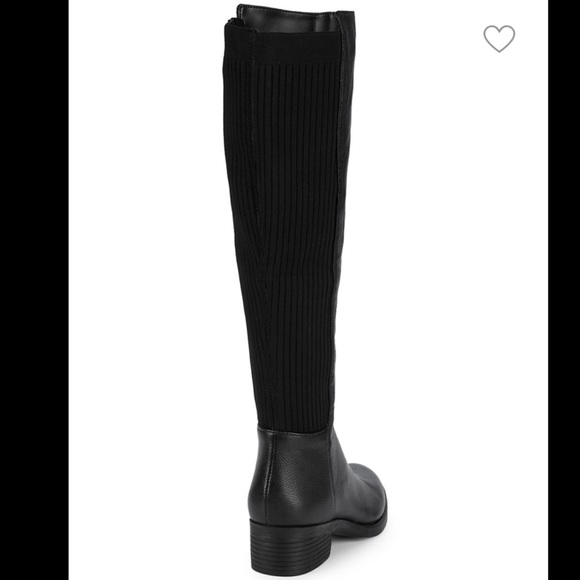 Kenneth Cole Lonnie sock leather knee boots size 7 - Picture 3 of 9